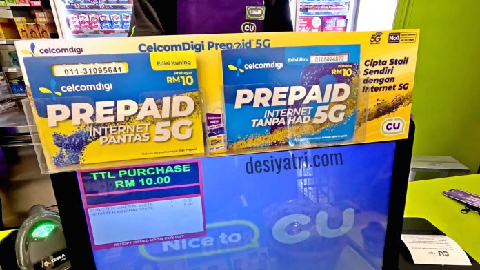 CelcomDigi Malaysia RM10 Prepaid SIM